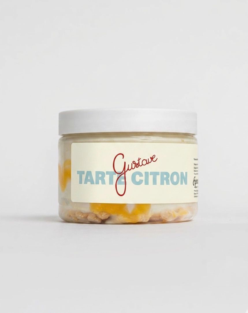 Crème glacée tarte citron artisanale Gustave Glacier – pot 150ml face