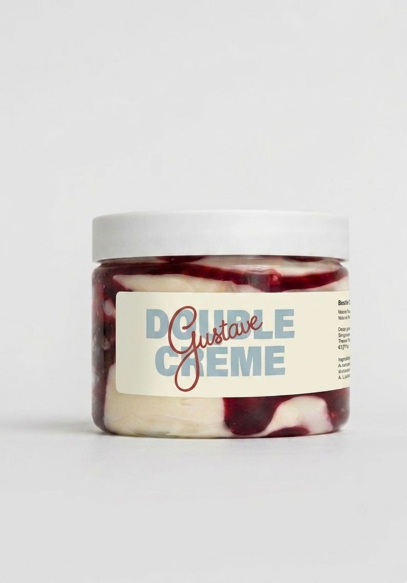 Glace double crème Gruyère AOP artisanale Gustave Glacier – pot 150ml face