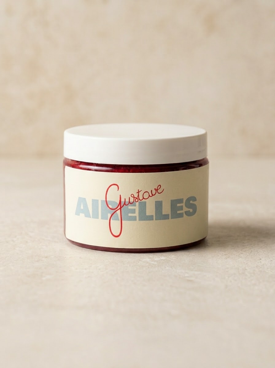 Sorbet airelles et vin cuit Gustave, pot 150ml, vue de face